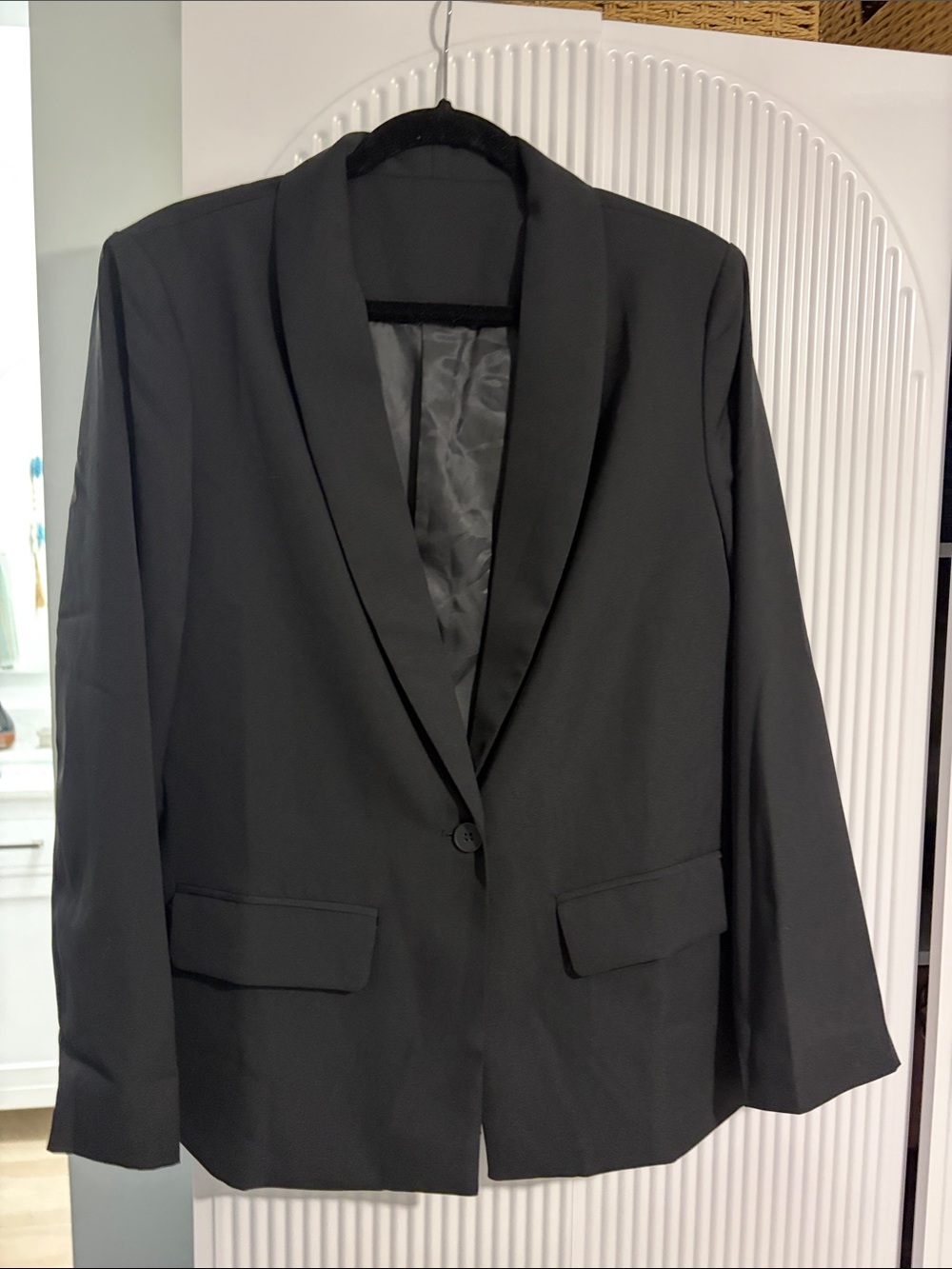 NWOT Black Shawl Collar Blazer - like Crepe Fabric Lined